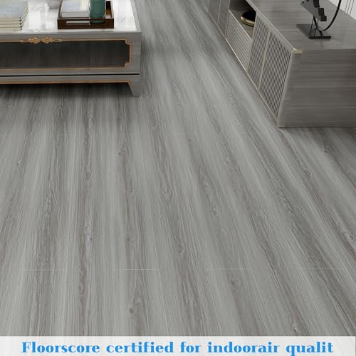 Grey Wood Peel and Stick Vinyl Floor Tile, 36 Pack S363080