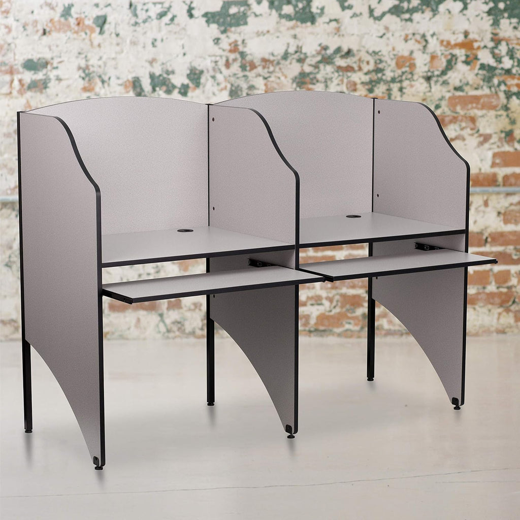 Study Carrel in Nebula Grey Finish W53222