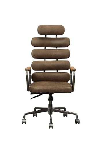 Retro Brown Top Grain Leather Office Chair O24969