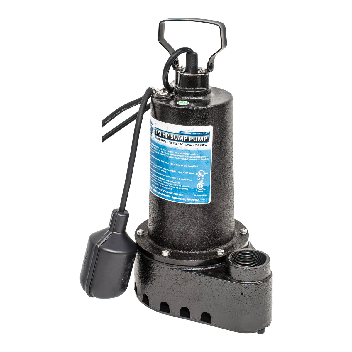 1/3 HP Cast Iron Sump Pump W23157