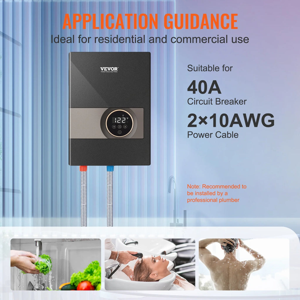8KW Instant Hot Tankless Electric Water Heater T183