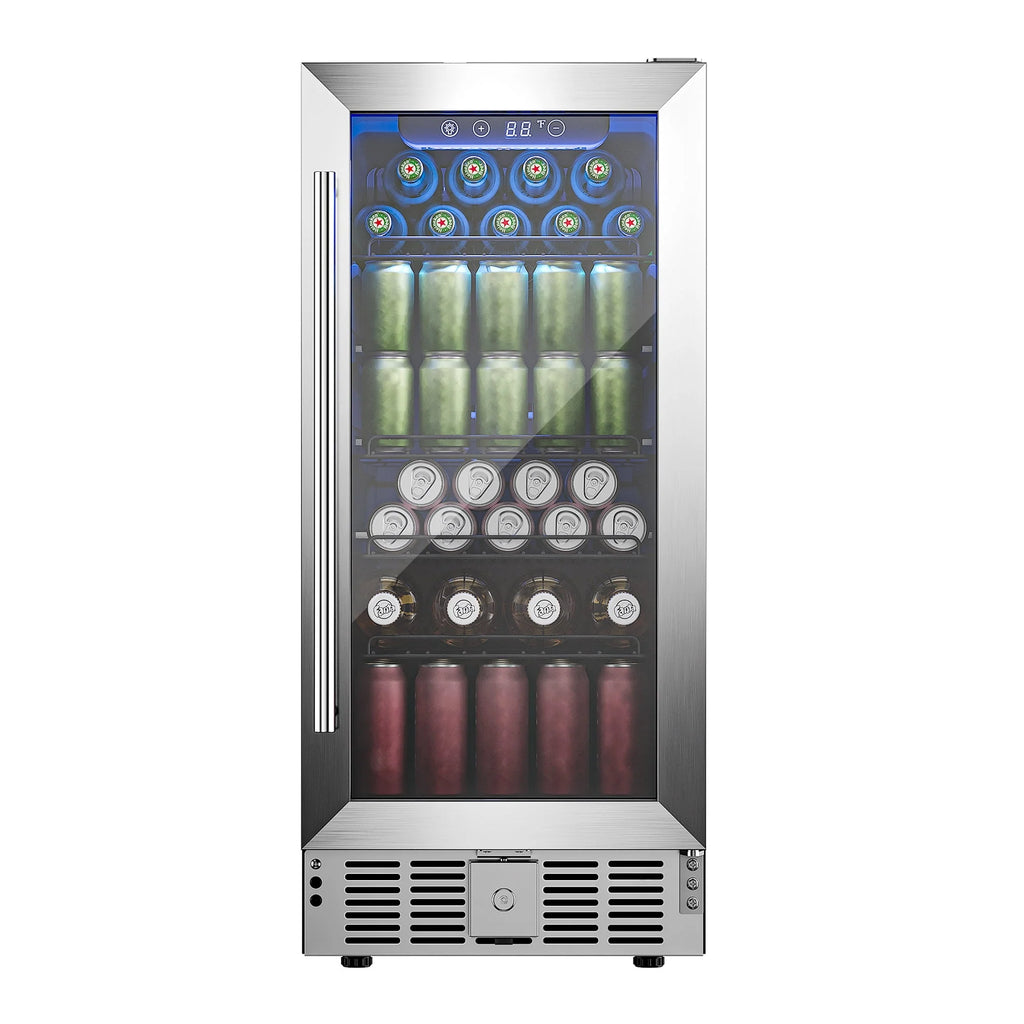 15 Beverage Cooler Refrigerator with Glass Door N59476