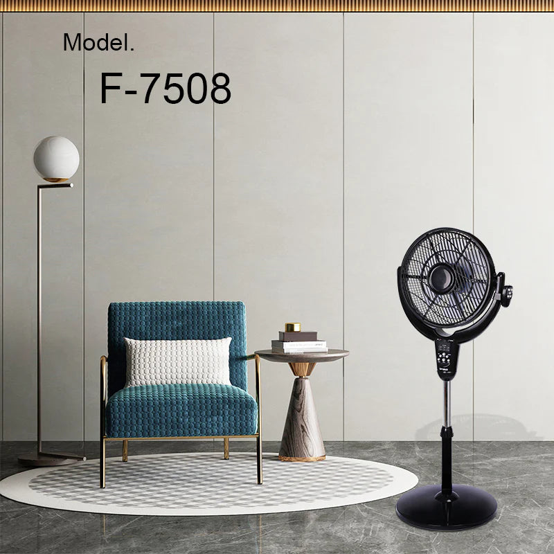 14'' Pedestal Fan with Remote LED Timer J293