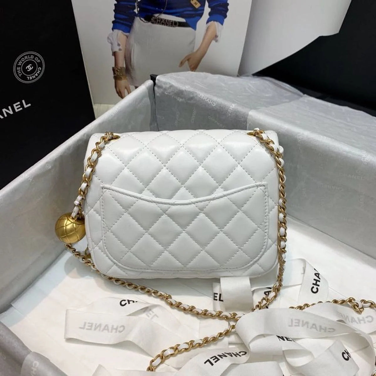 White Mini Flap Bag Z4848