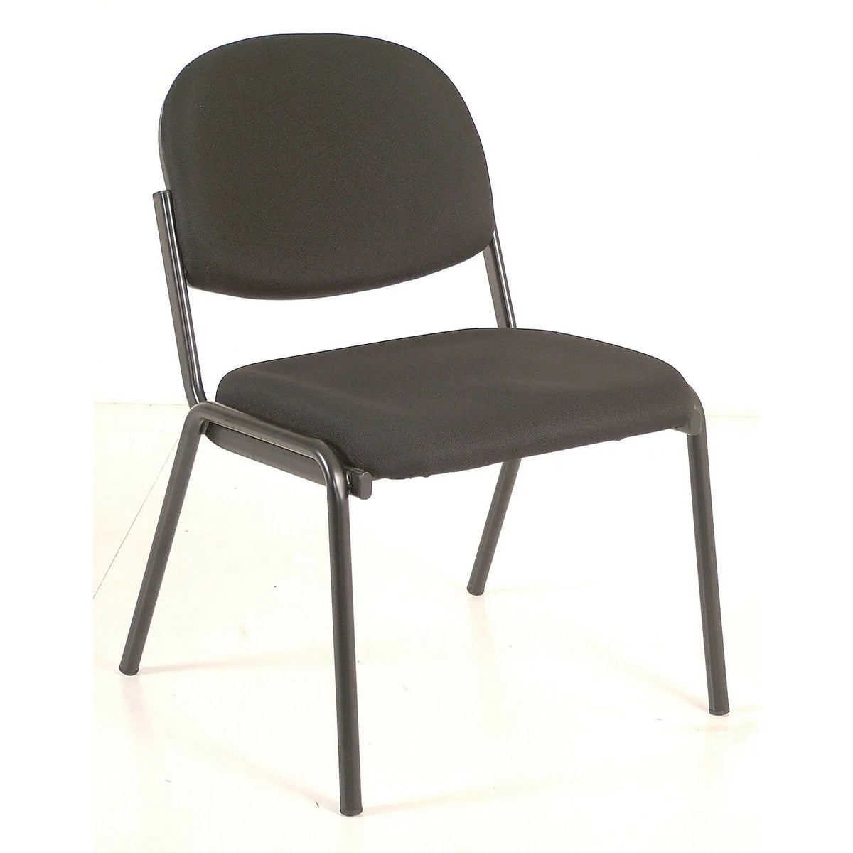 Black Fabric Armless Guest Chair J42968