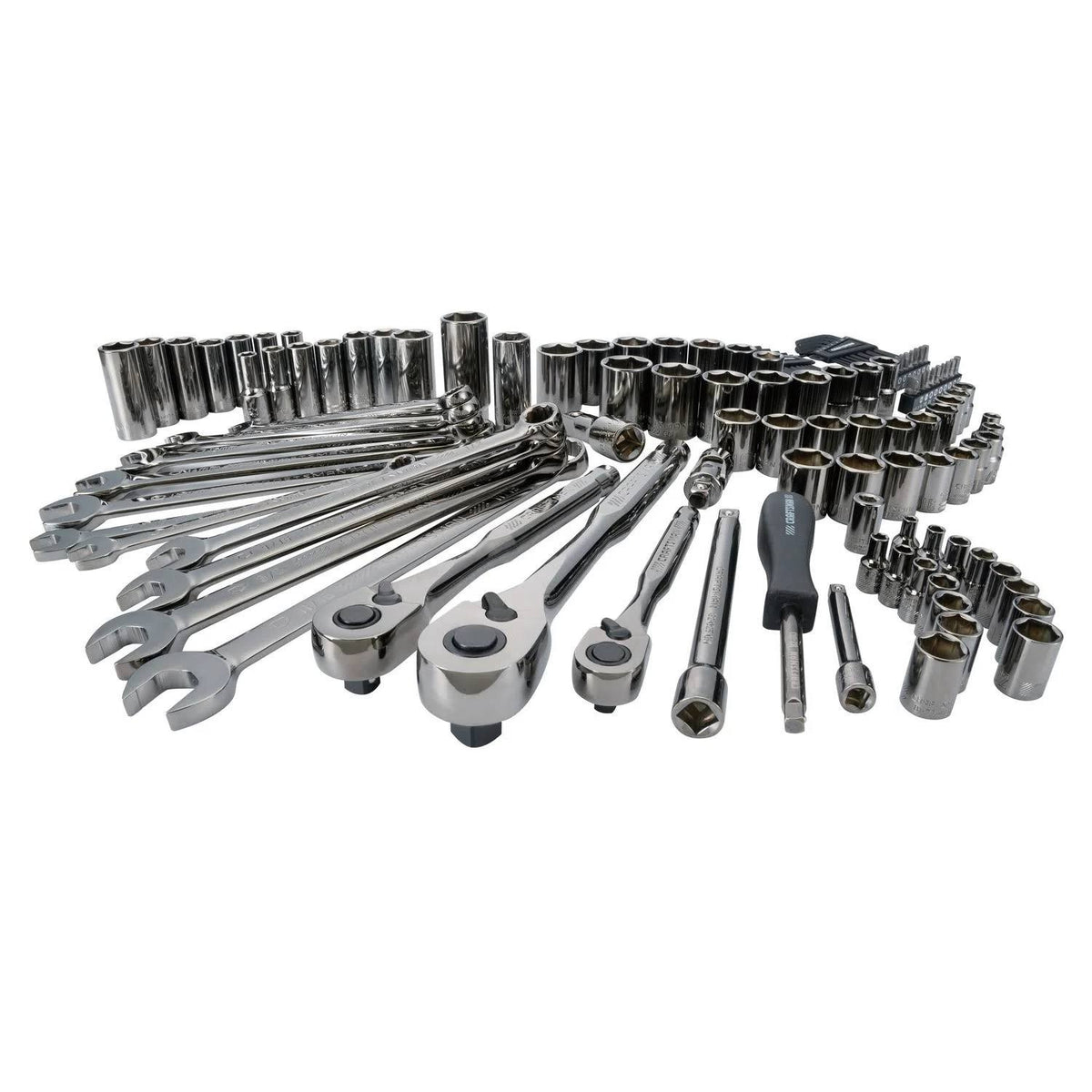 121 Piece SAE and Metric Chrome Mechanic Tool Set O679