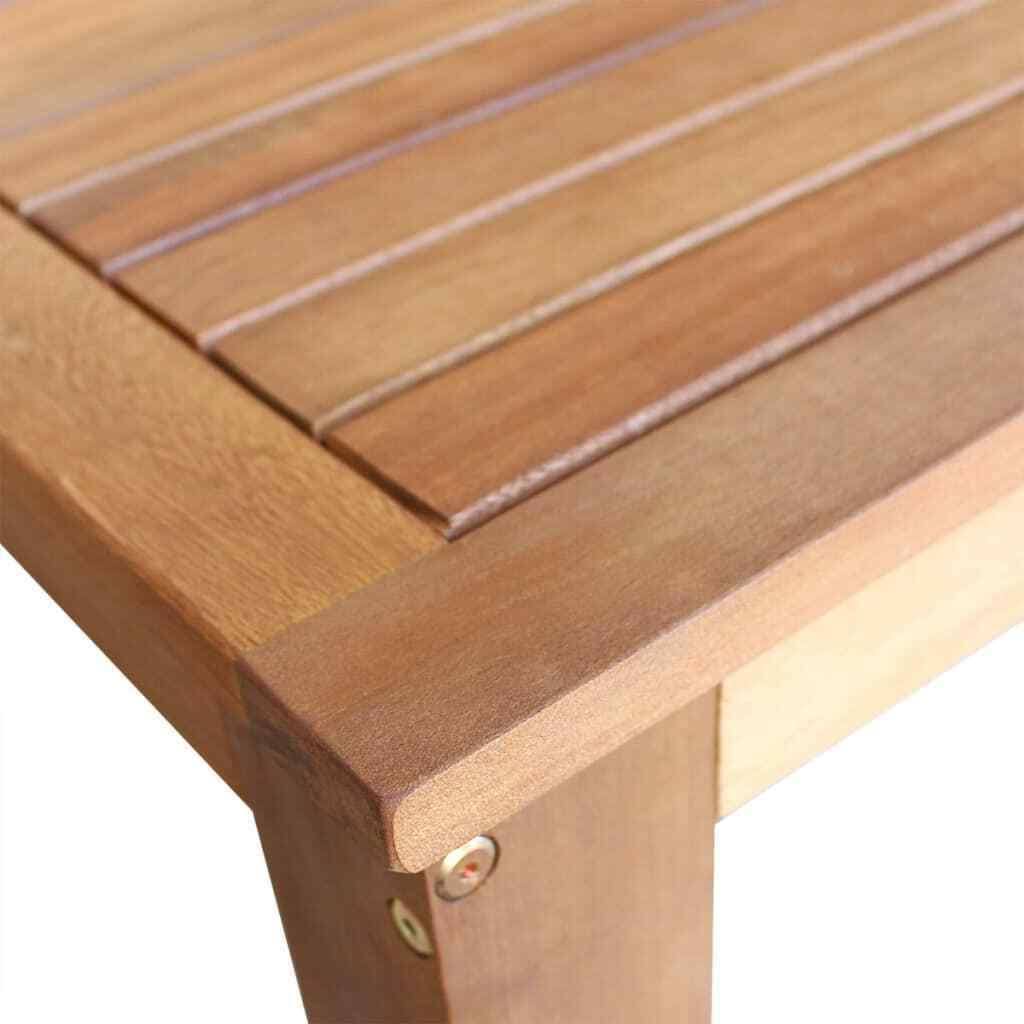 5 Pieces Solid Acacia Wood Bar Table and Chair Set T46848