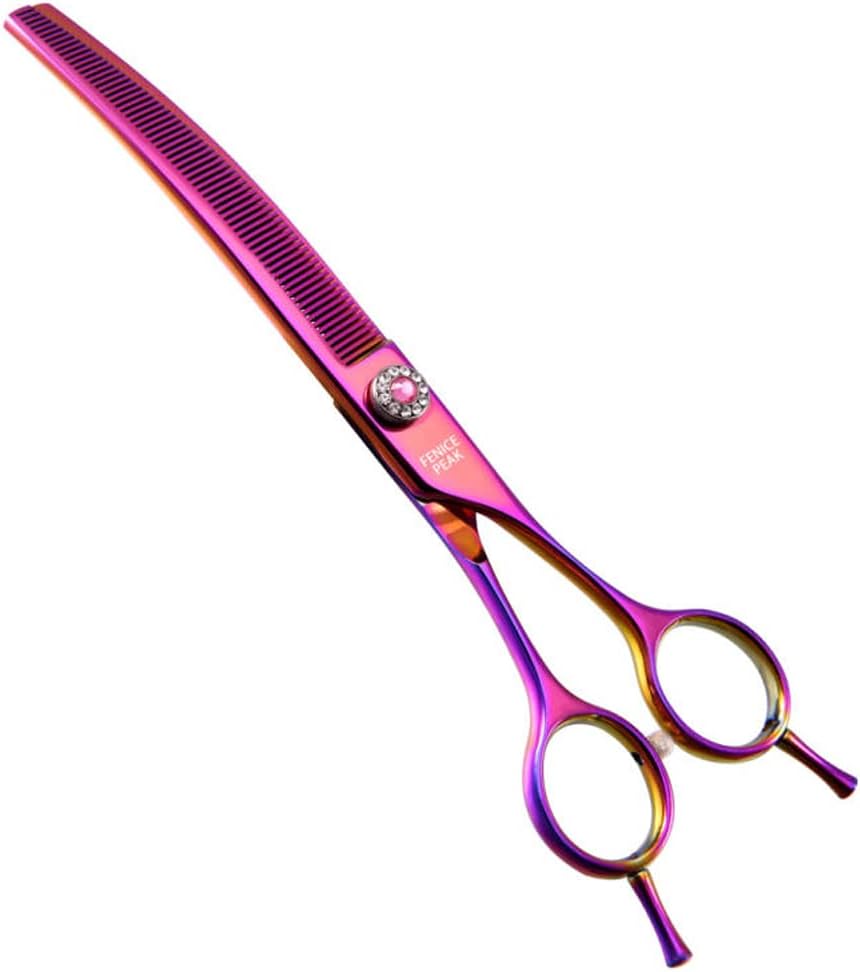 Professional Dog Grooming Scissors 7.0'' 440C Steel Thinning Scissors Black J238