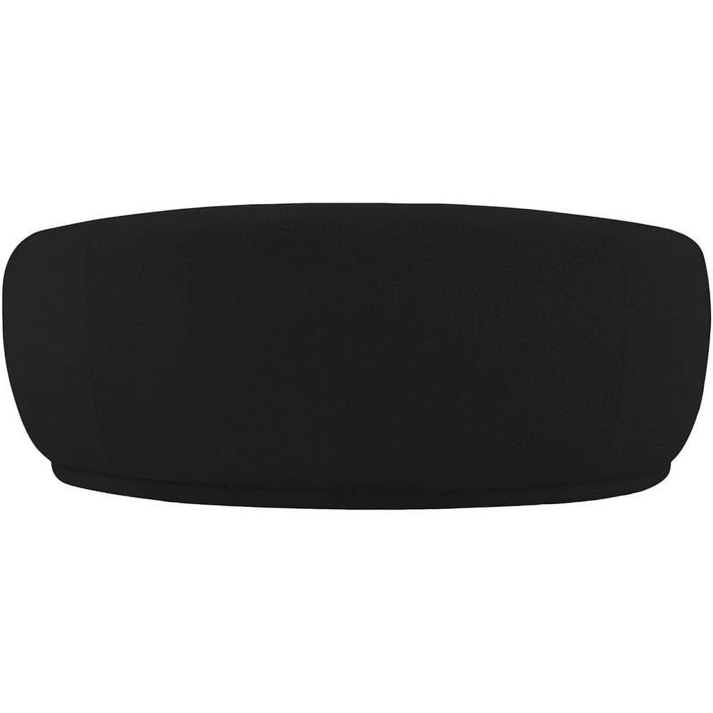 Black Boucle Fabric Loveseat K612