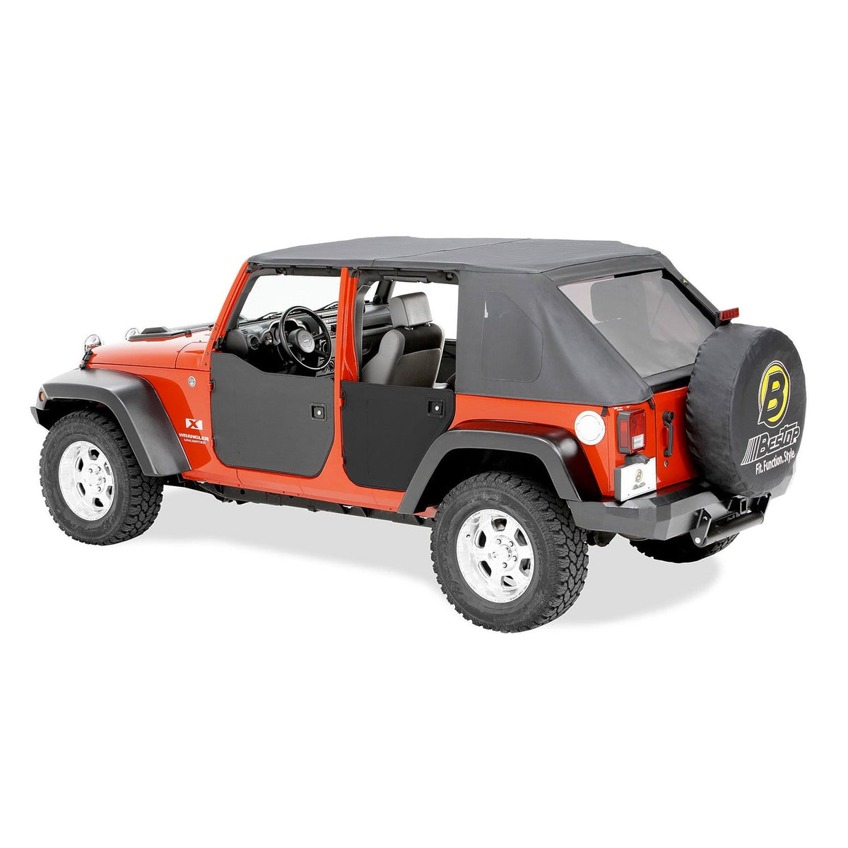 Fabric Lower Rear Half Doors Black Diamond F57383