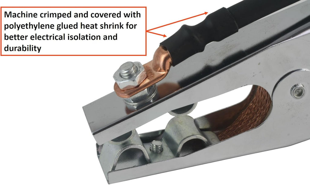 200 Amp Welding Leads Assembly Set with Dinse Connector, #2 AWG Cable, 15 Feet Each Lead D265650