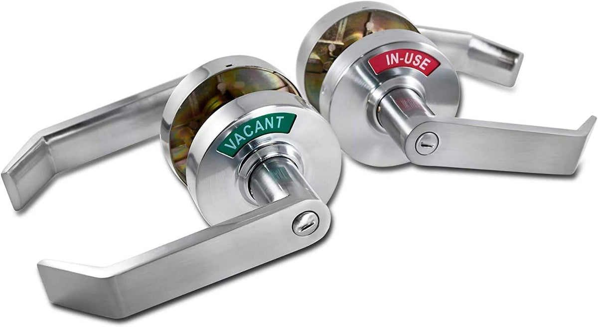 Privacy Indicator Lock with Keys, Satin Chrome T28208