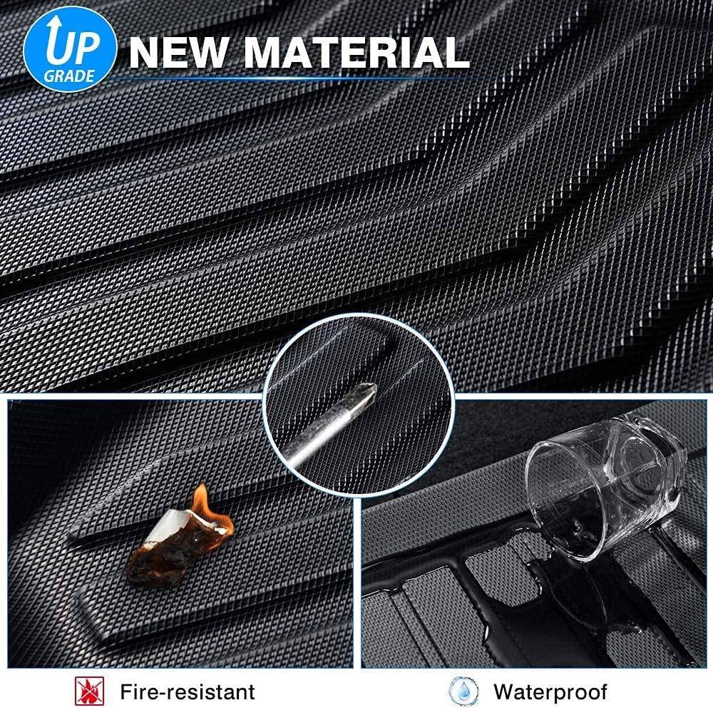 Custom Fit All Weather Floor Mats Full Set Black Non-Slip C3840