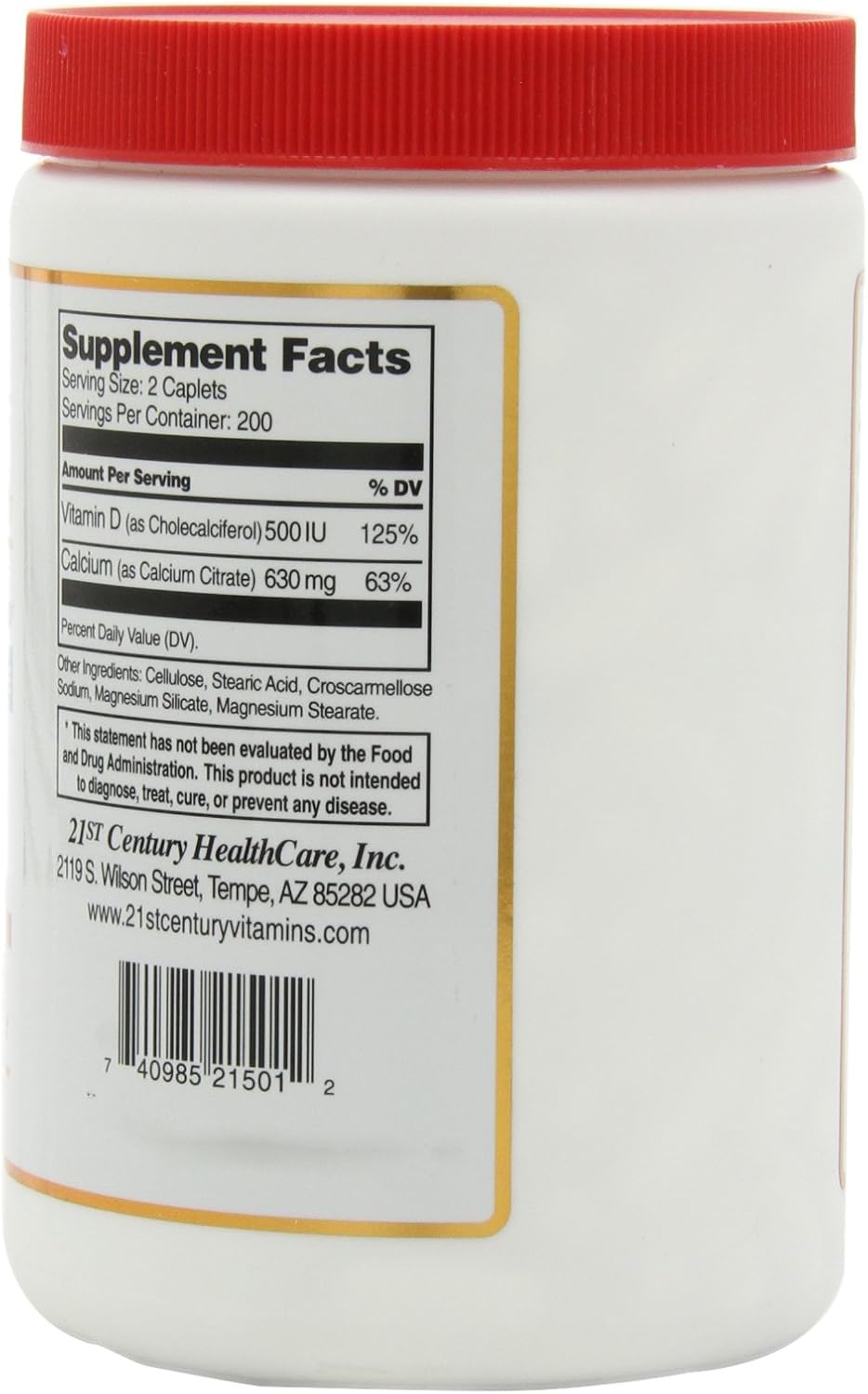 Calcium Citrate + Vitamin D Caps P1860