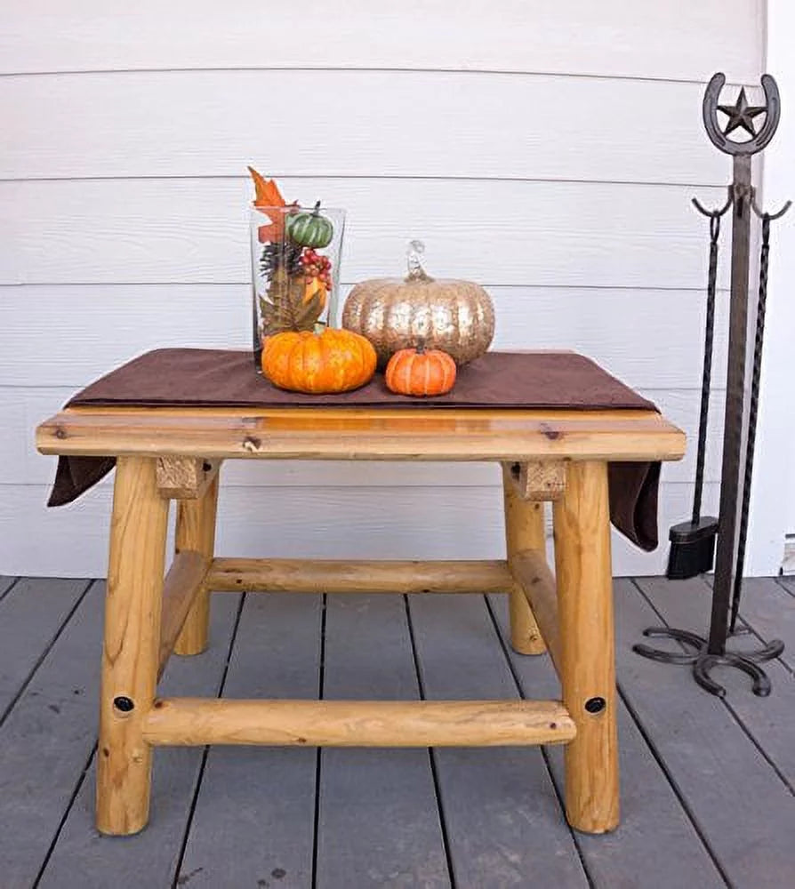 Outdoor Wood End Table Natural V451