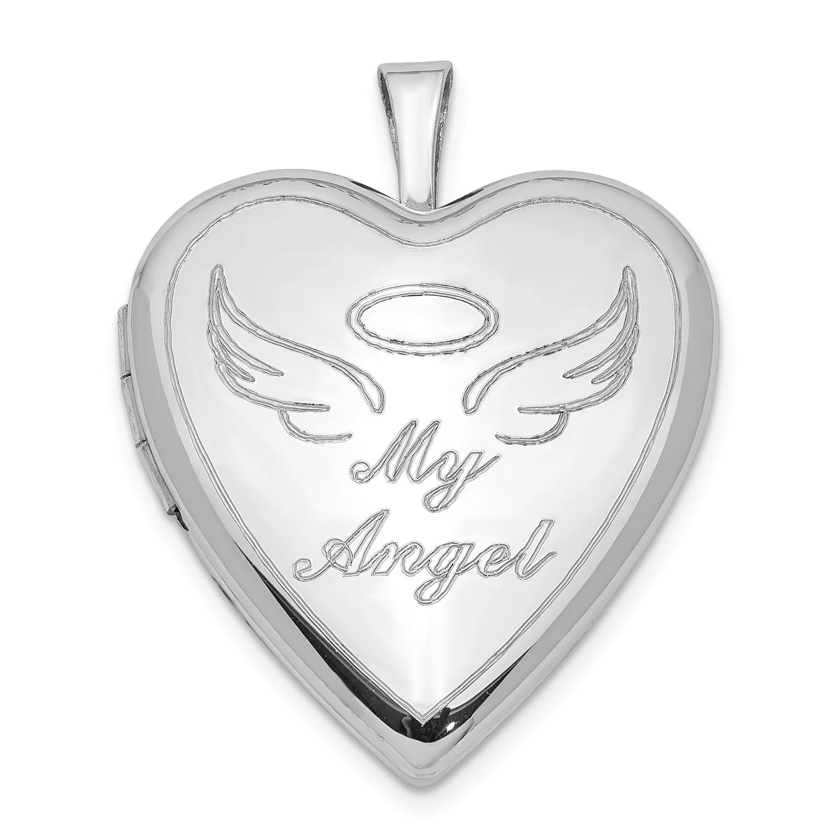 Sterling Silver 21mm Polished Heart Locket with 18-inch Cable Chain Q2133
