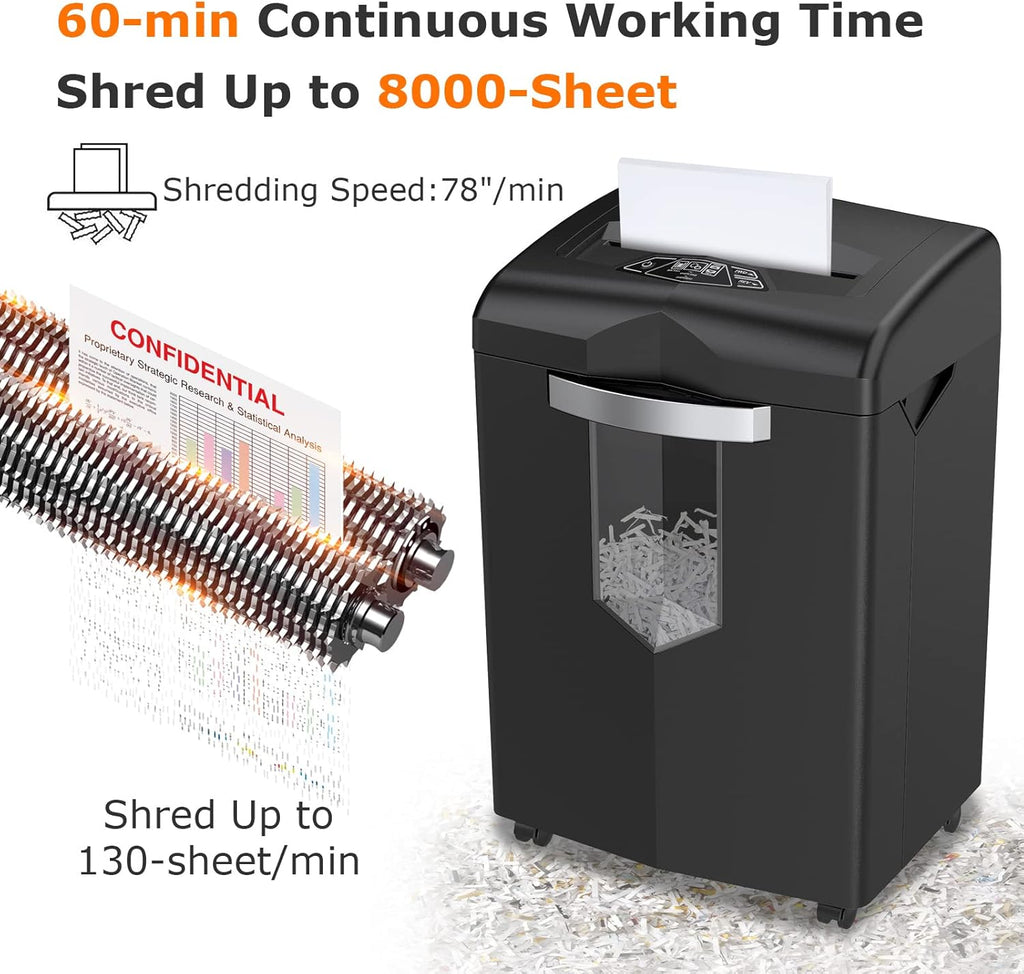 24-Sheet Cross Cut Paper Shredder with 4 Casters M511