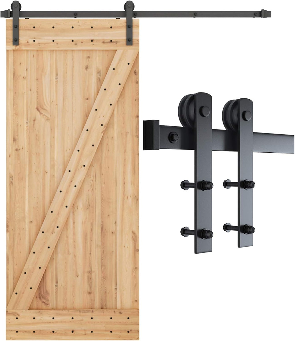 6ft Heavy Duty Sliding Barn Door Hardware Kit for 36" Wide Door Panel H6548