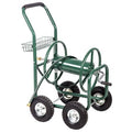 Heavy-Duty Garden Hose Reel Cart with Basket A2416