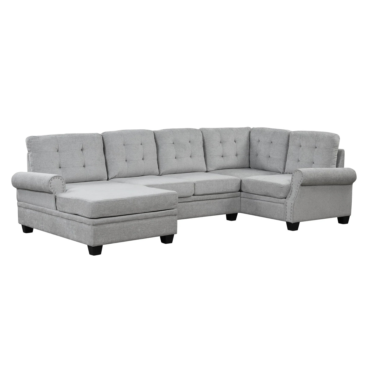 Gray U-Shaped Sectional Sofa G499