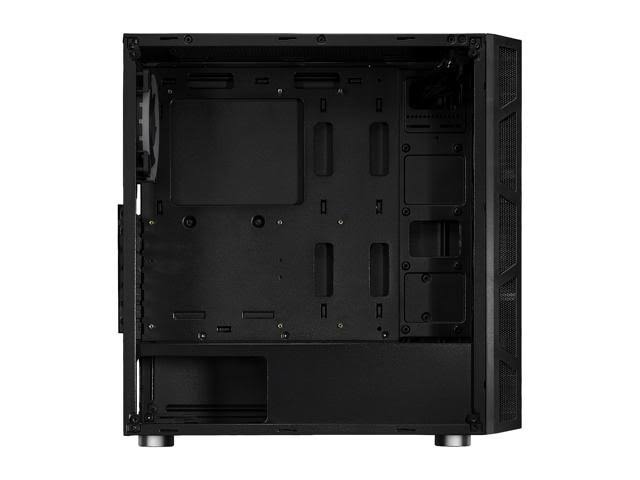 ATX Mid Tower PC Computer Case with Dual Ring Blue LED Fans W459920