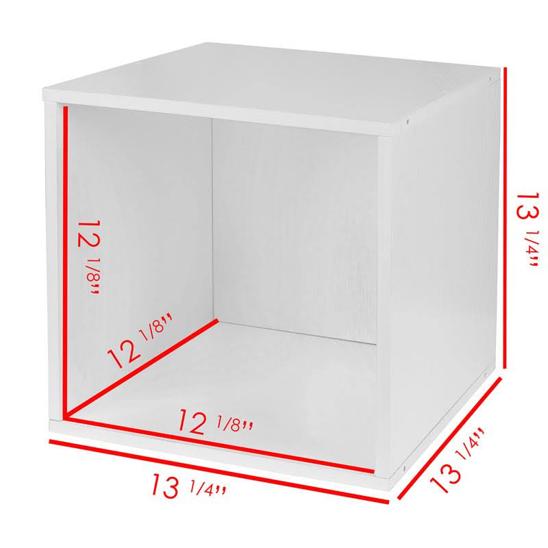 White Wood Grain/Black Storage Set with Foldable Storage Bins M69054