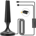 Indoor Amplified HDTV Antenna with 13.4ft Coax Cable and USB Power Adapter, Pack of 2 L7194