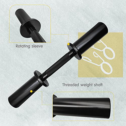 16" Olympic Dumbbell Handles, 150LBS Weight Capacity, 2 Pair Spring Collars Y84488