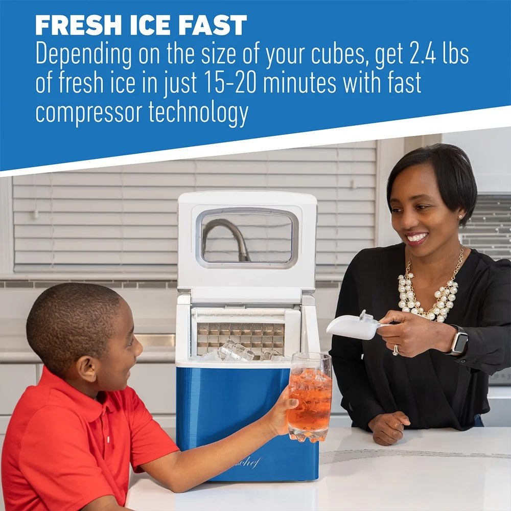 Blue Countertop Portable Ice Maker X989615