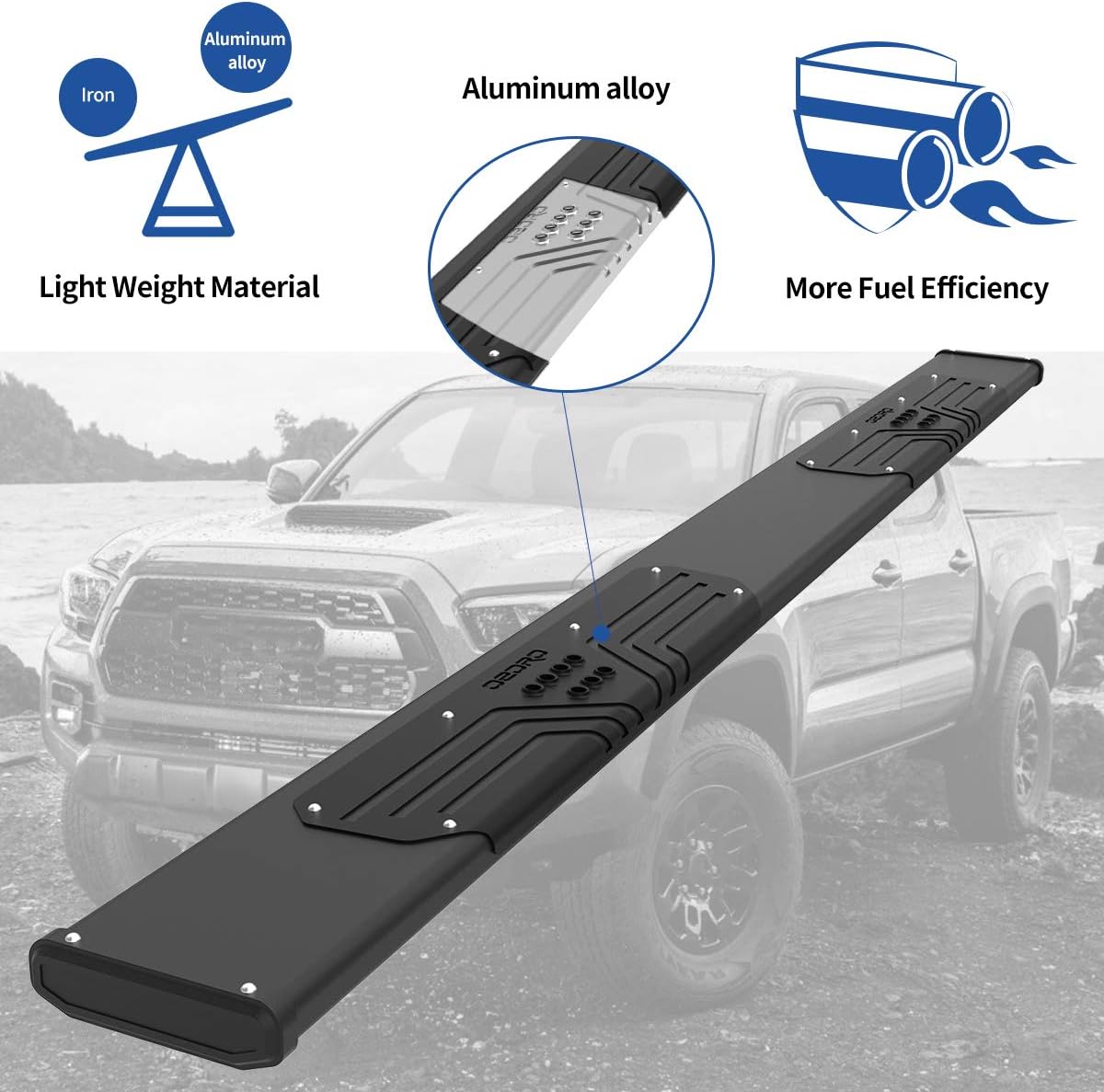 Running Boards Compatible with Silverado/Sierra 1500 2500/3500 Double & Extd Cab A6414