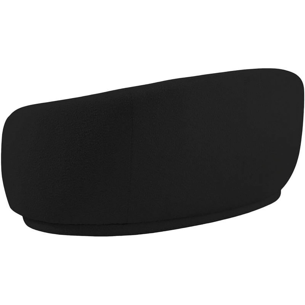 Black Boucle Fabric Loveseat K612