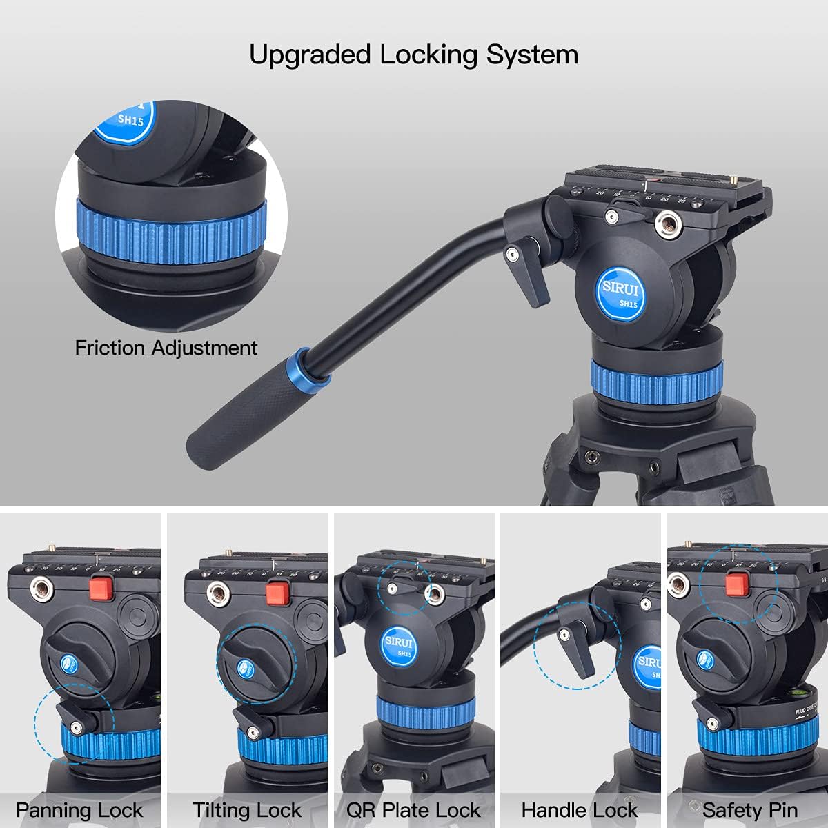 Heavy Duty Video Tripod with Fluid Head H46714