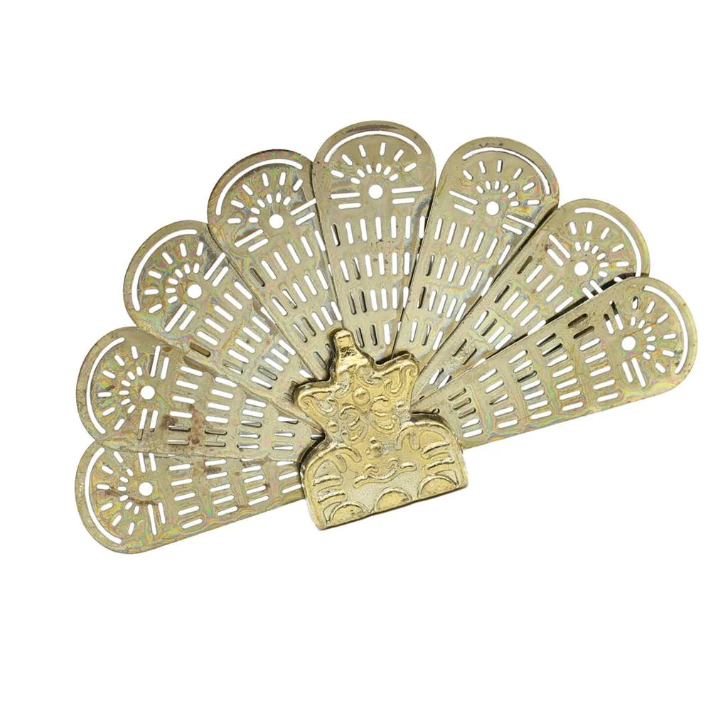 1:12 Scale Metal Peacock Fan Fireplace Screen P31521