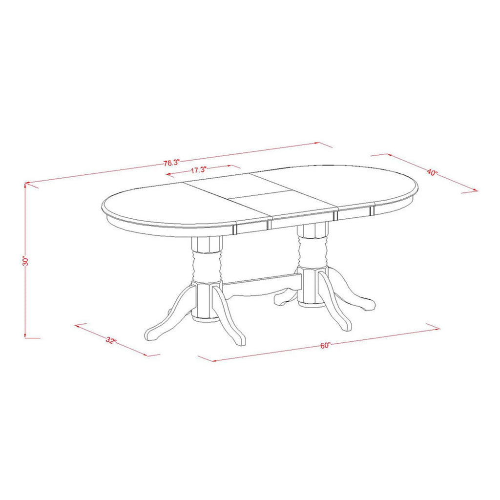5 Piece Wood Dining Set with Cushion Seat F7195