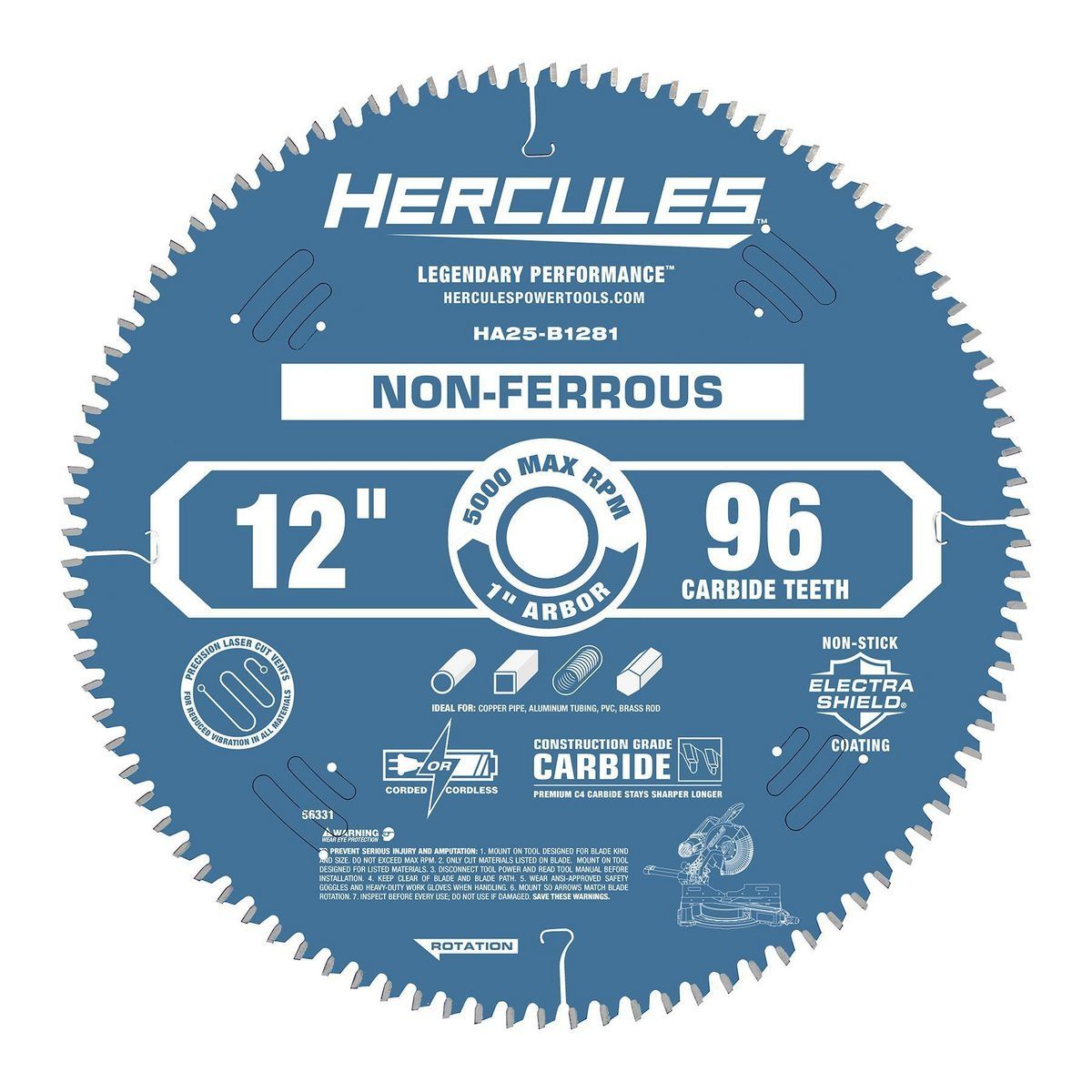 12 in. 96T Miter Saw Blade A6348