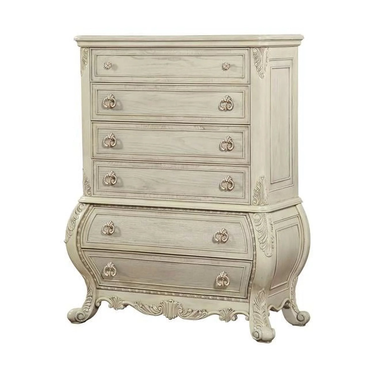 Antique White Wood Chest K13950