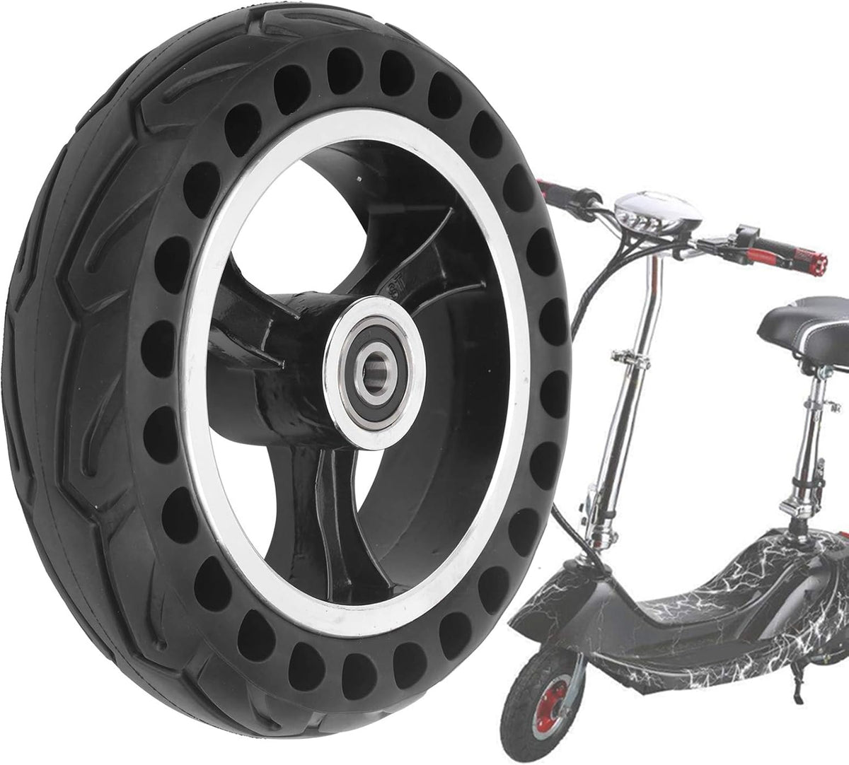 200x50 Solid Rubber Wheel with 8-inch Hub, Pack of 2 K917028