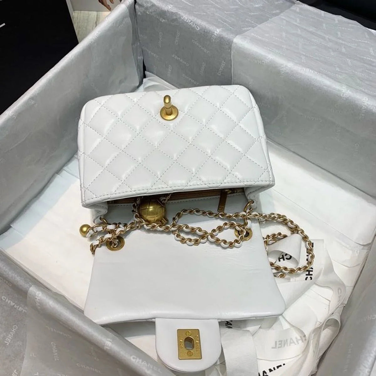 White Mini Flap Bag Z4848