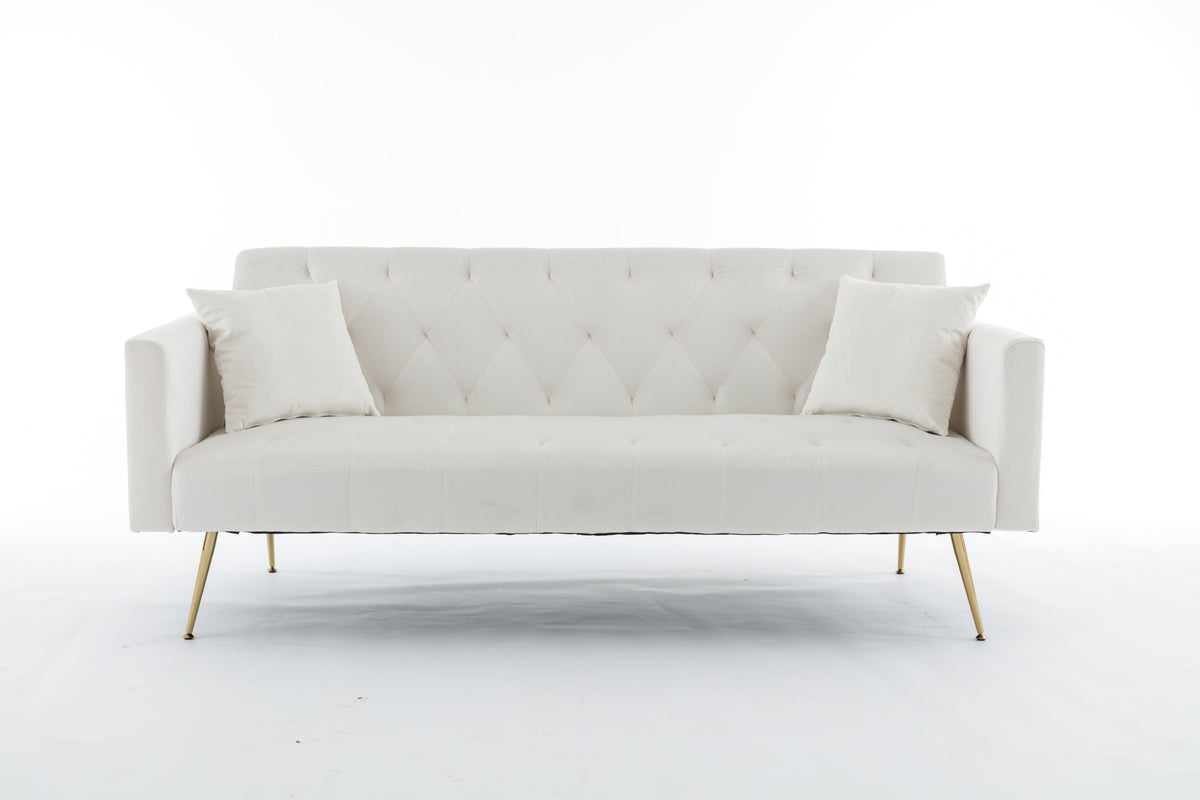 Beige Convertible Sofa Bed I491