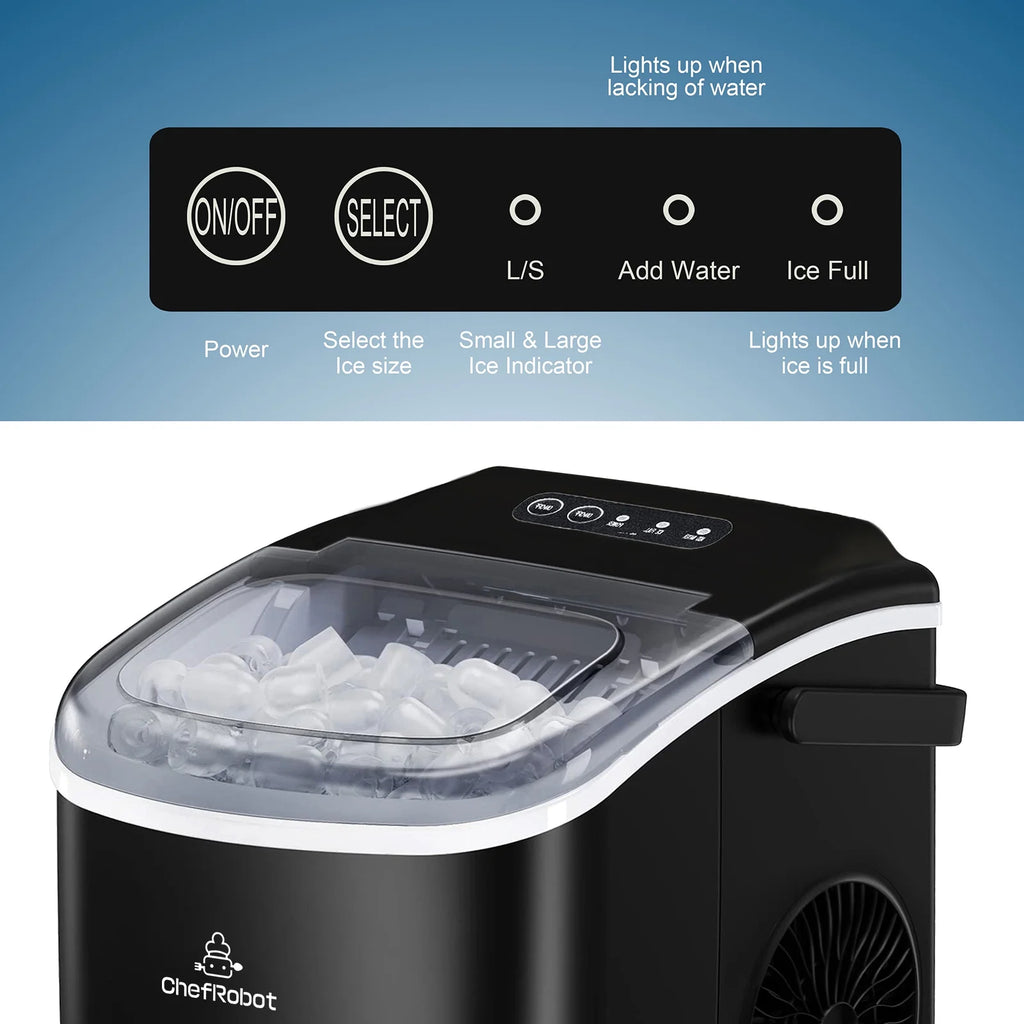 Black Self-Cleaning Ice Maker M858942