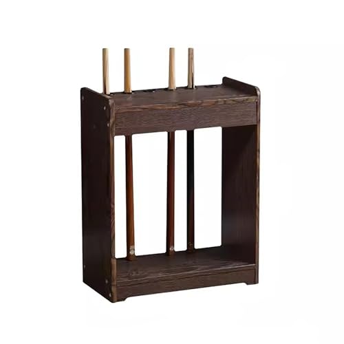6 Hole Wood Pool Cue Holder Q327