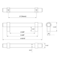 Polished Chrome Bar Cabinet Handle Pull 25 Pack G2399