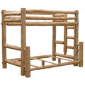 Rustic Natural Cedar Single Ladder Left Log Bunk Bed F85139