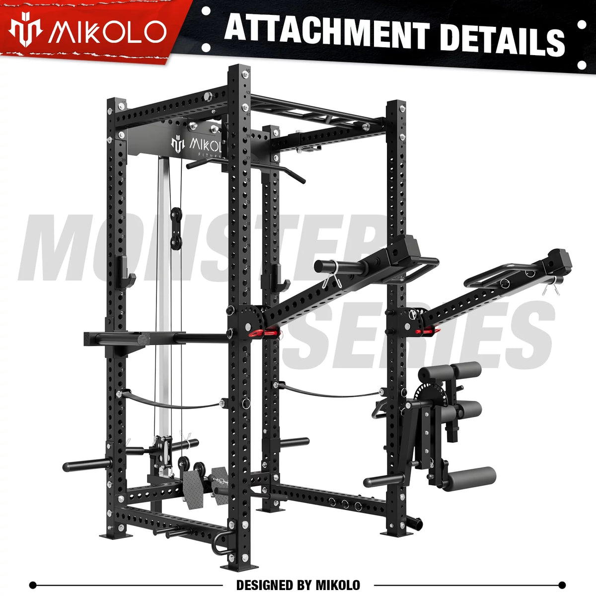 LAT Pull-Down for 3" x 3" Power Cage Rack Attachments W91148