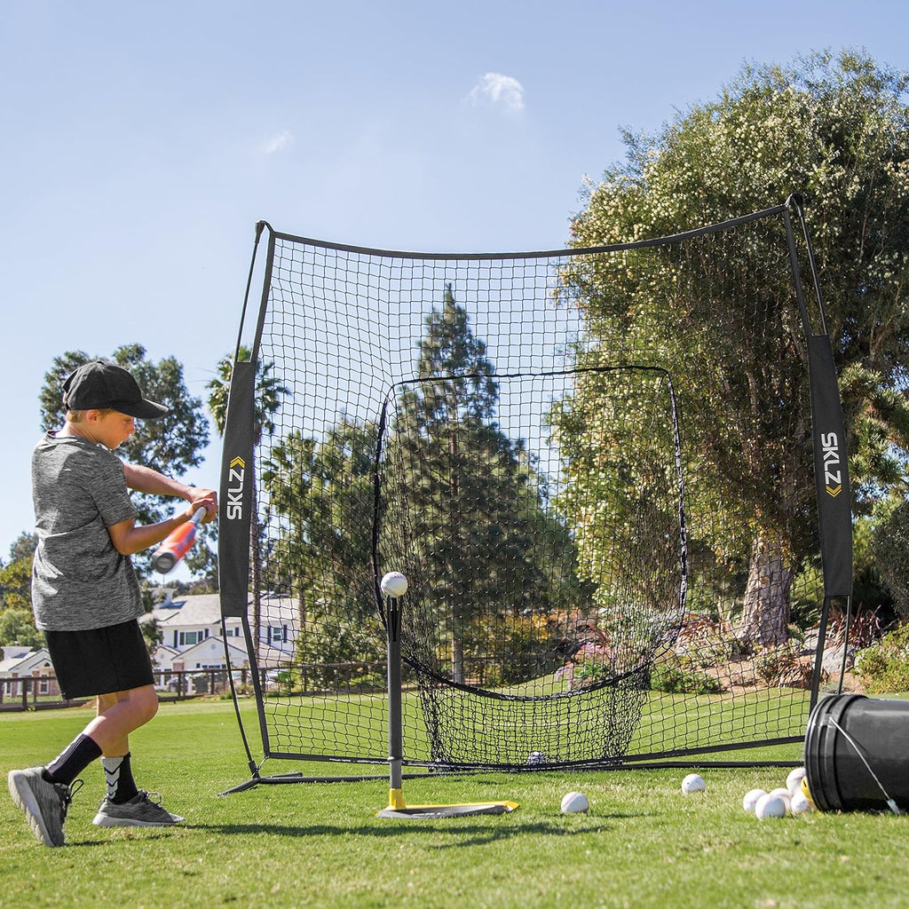Portable Baseball and Softball Hitting Net, Black, 7 x 7 feet V155