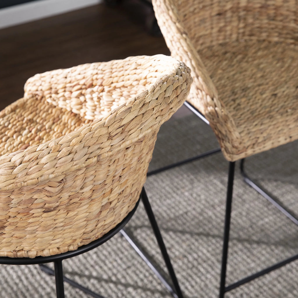 Water Hyacinth Counter Stools 2pc Set W3369