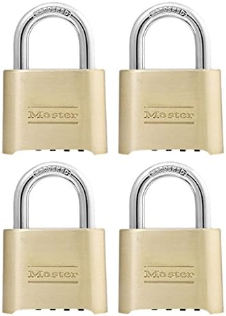 Padlock, Set Your Own Combination Lock, 2 in. Wide, Pack of 4 F4522