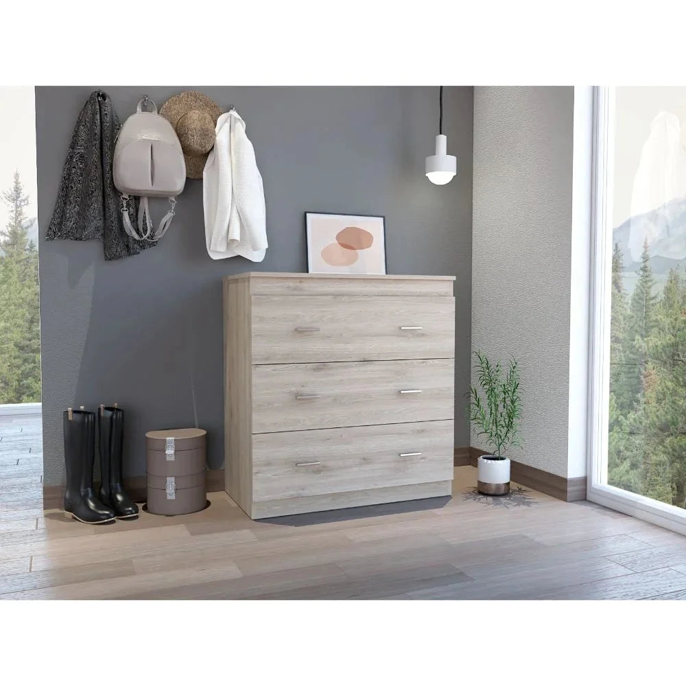 Light Grey Manufactured Wood Dresser D259