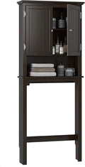 Bathroom Storage Over The Toilet Cabinet with Adjustable Shelves and Double Doors J526