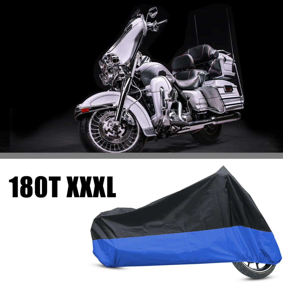 Black Motorcycle Cover Size XXXL F209